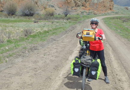 GDMBR: We're passsing by a creek and cool rock formation.